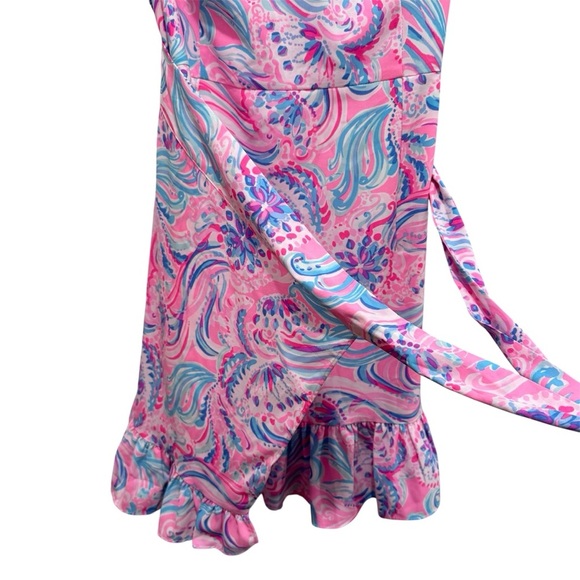 Lilly Pulitzer Joselyn Faux Wrap Dress Prosecco Pink Don’t Be Jelly Resort Sz 12 - Picture 8 of 15